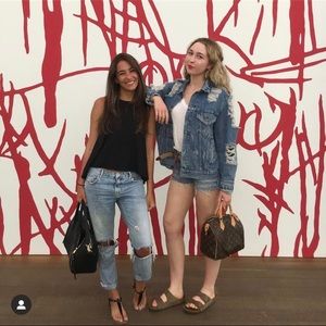 Zara ripped boyfriend jeans